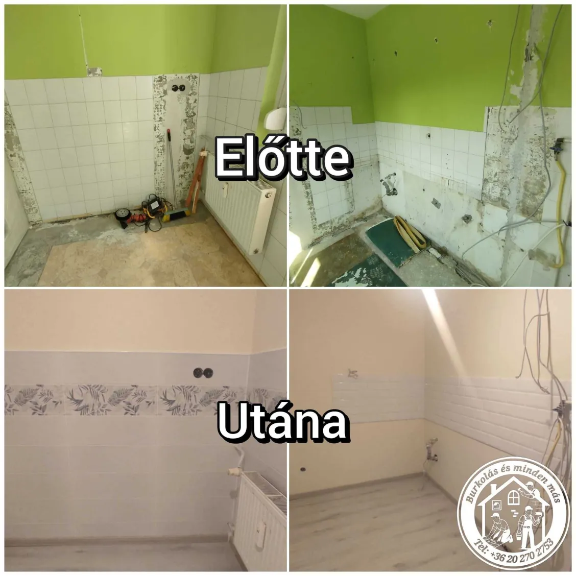 Előtte-utána: panel konyha felújítása